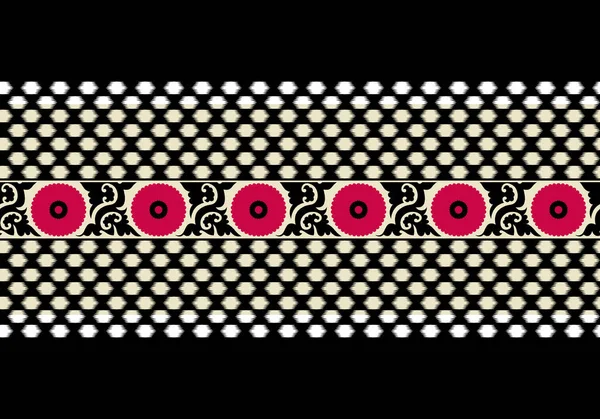 Каламарка Чінцз Абстрактний Дизайн Сорочки Ajrakh Pattern Ykat Блок Друк — стокове фото