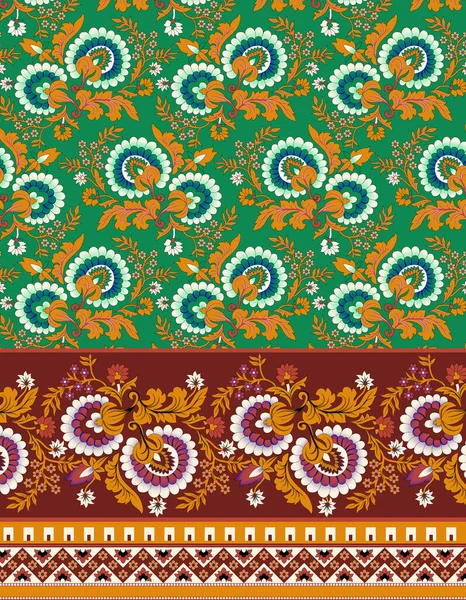 Abstrakte Solide Blumenarrangements Überall Design Mit Solidem Hintergrund Für Textildruckerei — Stockfoto