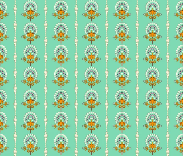 Retro Gemetric Meadow Flowers Seamless Pattern Small Scale Modern Style — Stock Photo, Image