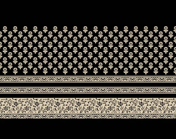 Текстильный Цифровой Дизайн Комплект Дамаск Мотив Границы Обоев Рамка Женщин — стоковое фото