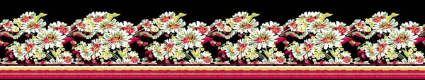 Digital Textile Motifs Geometric Baroque Floral Ornaments Ethnic Motifs Textile — ストック写真