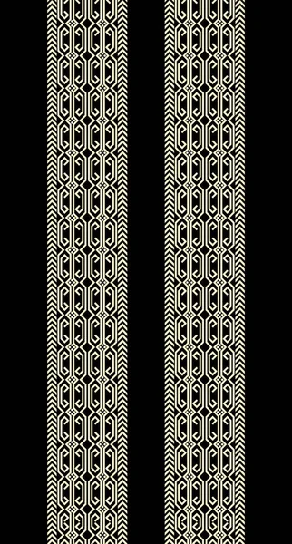 非洲Ikat Paisley绣花 几何东方无缝图案传统 阿兹特克风格的抽象插图 纹理设计 Boho风格 — 图库照片