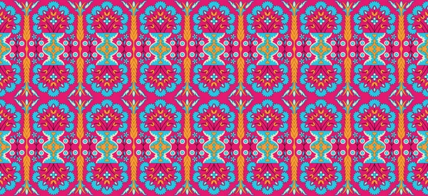 Digital Textile Design Motif Geometrical Border Seamless Ethnic Style Decoration — Zdjęcie stockowe
