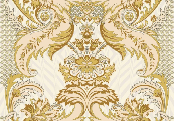 Design Square Pocket Shawl Textile Paisley Floral Pattern — Stock Photo, Image