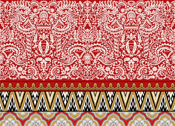 Geometric Ethnic Pattern Design Background Wallpaper Clothing Textile Print Digital — Stock Photo, Image