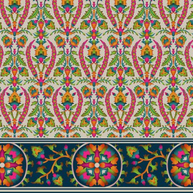 Ikat geometrik folklor süsü. Kabile etnik yapısı. Aztek tarzında kusursuz çizgili desen. Şekil kabile nakışı. Hintli, İskandinav, Çingene, Navajo, Meksikalı, halk düzeni.