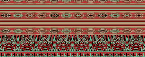 Eine Schöne Geometrische Ornament Ethnischen Stil Borderdesign Handgefertigten Kunstwerk Muster — Stockfoto