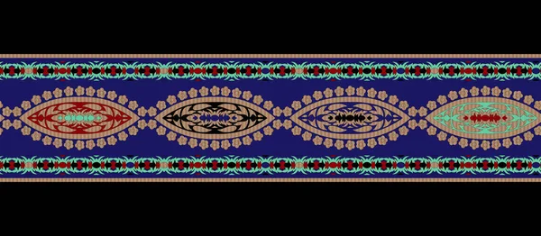 超短裙设计 Ajrakh图案 Ikat图案 方块图案 蜡染图案 背景数码印花面料图案 — 图库照片