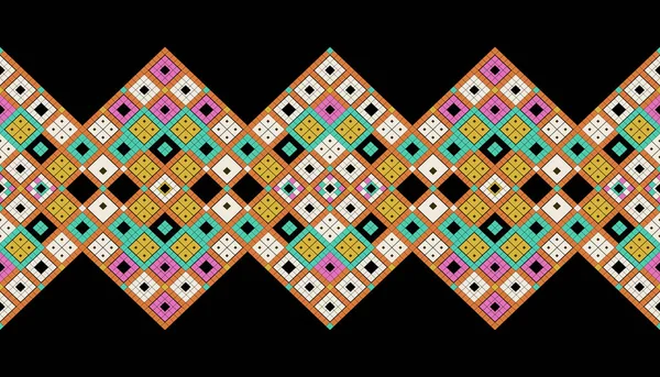 Nahtloses Muster Patchwork Stil Bestickter Druck Für Teppich Textilien Tapeten — Stockfoto