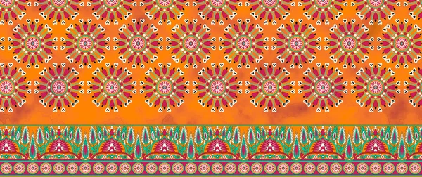 Multi Colored Creative Traditional Ornamental Geometrical Ethnic Background Pattern Base — Stok fotoğraf