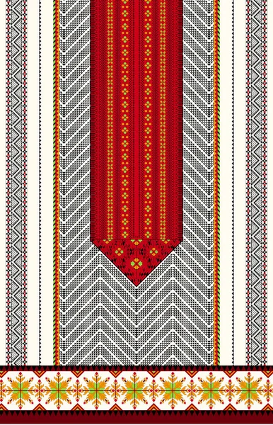 美しい図部族スラブ幾何学的な東洋のパターン伝統的な茶色の背景に 白と茶色のトーン アステカスタイルの刺繍抽象的なイラスト — ストック写真
