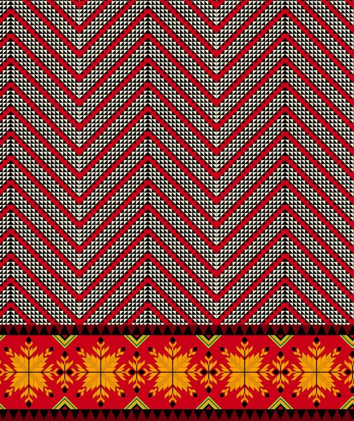 Cross Stitch Geometric Ethnic Patterns Design Saree Patola Sari Dupatta — Photo