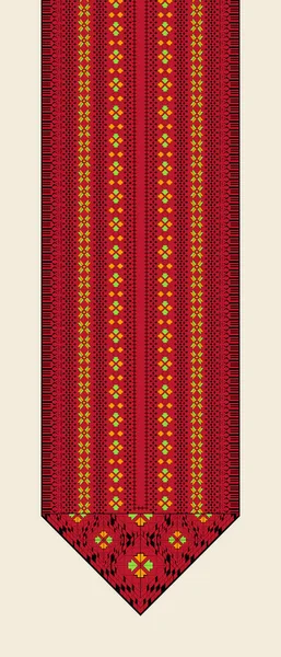 Tatreez Ornament Traditionelles Palästinensisches Stickmuster Geometrische Ethnische Muster Stickereistil Halskette — Stockfoto