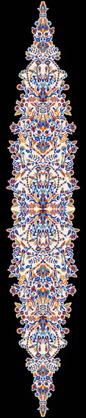 Ghirlanda Floreale Decorativa Mughal Motivo Colorato Monogramma Cresta — Foto Stock