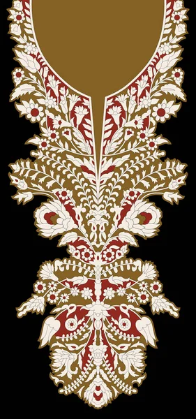 刺繍スタイルの花のダマスクシームレスなパターンの背景の壁紙ヴィンテージタペストリーグランジアラスの花 トレースの葉とアンティークバロックの装飾と タペストリーバロックの質感 — ストック写真
