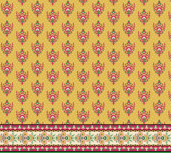 Islamic Floral Border Art Design Mughal Floral Art Motifs Border — Foto de Stock