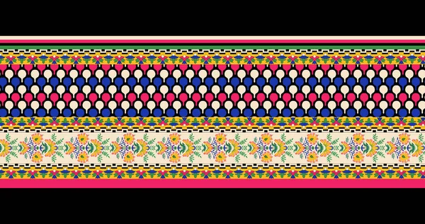 Etnische Boho Naadloos Patroon Een Kunstdruk Van Stam Kleurrijke Rand — Stockfoto