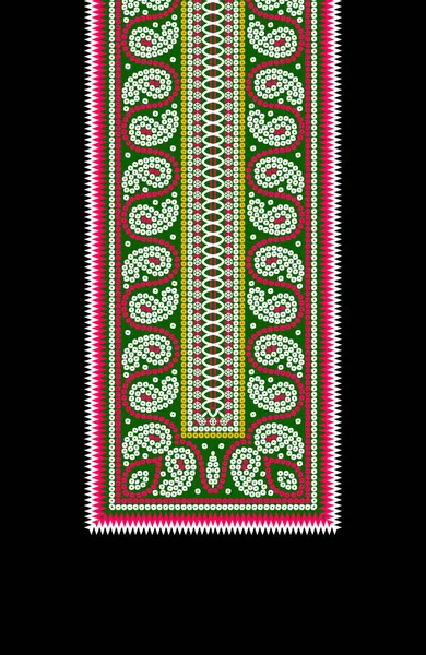 Textiel Digitaal Design Motief Decor Rand Mughal Paisley Abstracte Vorm — Stockfoto