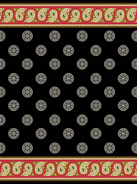 Textiel Digitaal Design Motief Patroon Decor Handgemaakte Kunstwerk Kader Gift — Stockfoto