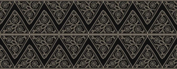 stock image textile chunri border multi colors. textile chunri pattern golden and green base.
