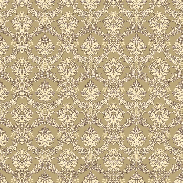 Seamless Pattern Rococo Style Flower Grey Background Romantic Vintage Floral — Stock Photo, Image