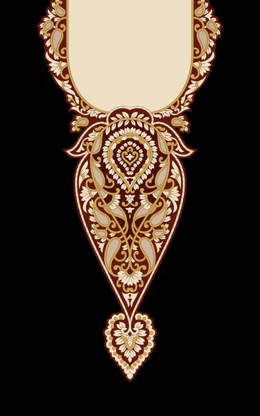 シームレスなペイズリー模様 装飾ネッカーチーフ 東洋の首の印刷 花中国の装飾 壁紙の装飾的な境界線 ボヘミアンブックデザイン — ストック写真