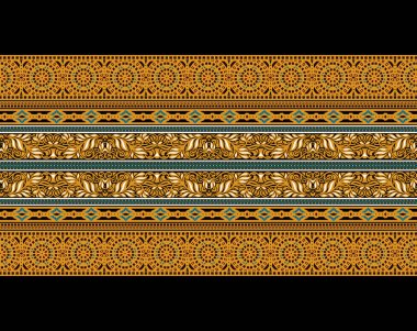 Ethnic Morocco. Vivid Mosaic. Multicolor Ethnic Aztec. Vivid Geometric Pattern. Vivid Floral Shawl Design. Floral Pattern. Traditional Textile Design - Illustration