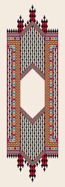 Etnik desensiz ev dekorasyonu tasarımı. Aztek kumaşlı boho mandalas tekstil dekorasyon duvar kağıdı. Kabile yerlisi Tatreez motifi geleneksel dekoratif nakış arka planı