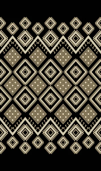 民族无缝模式 部落版画 Kilim 可用作墙面 地板地毯 装饰等元素 — 图库照片