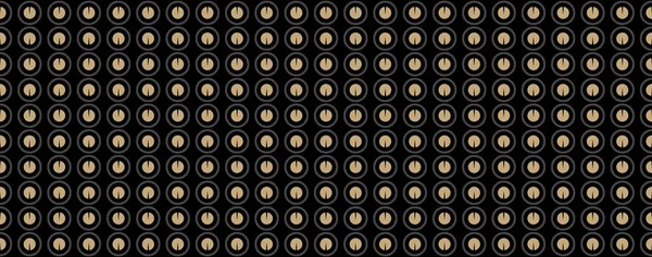Απρόσκοπτη Μοτίβο Αφηρημένων Κύκλων Εικονογράφηση Απρόσκοπτη Χρυσή Μπαρόκ Μοτίβο Σχεδιασμός — Φωτογραφία Αρχείου
