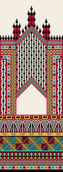Borduurwerk Tatreez Template Palestijnse Mode Hals Ornament — Stockfoto