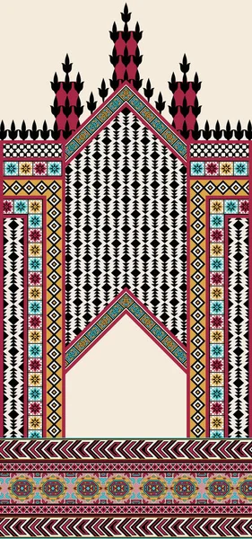Design Padrão Tatreez Com Motivo Bordado Tradicional Palestino — Fotografia de Stock