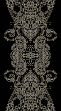 Digital print design for fabrics like motif, broque pattern.Traditional Background Indian motif and broque.