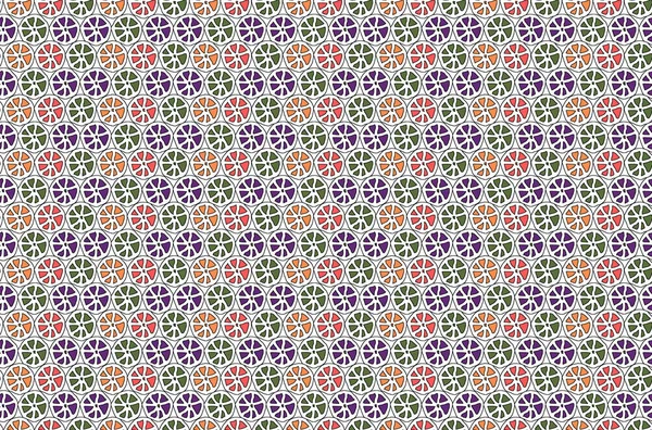 Tupfen Nahtloses Muster Mosaik Ethnischer Figuren Gemusterte Textur Geometrischer Hintergrund — Stockfoto