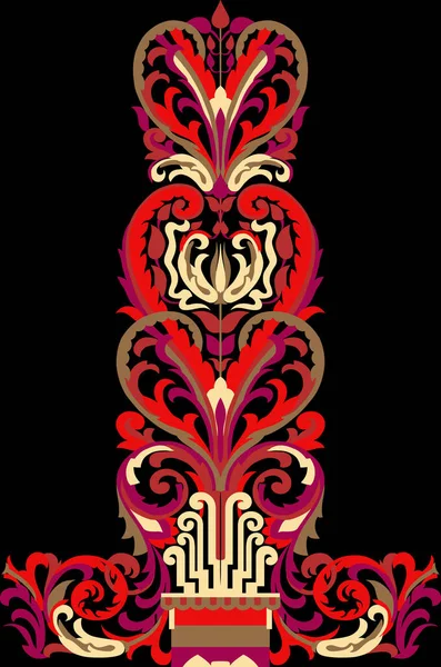 Decorativo Stile Ornamentale Orientale Senza Soluzione Continuità Motivo Floreale Carta — Foto Stock
