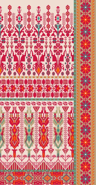 Digital Print Design Fabrics Motif Broque Pattern All Pattern Vertical — Stok fotoğraf