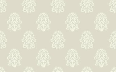 Black and beige damask seamless pattern. Vintage, paisley elements. Traditional, Turkish motifs. Great for fabric and textile, wallpaper, packaging or any desired idea.