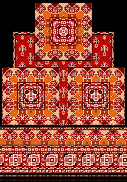 Textile Digital Design Set Damask Mughal Paisley Abstract Vintage Turkish — стокове фото