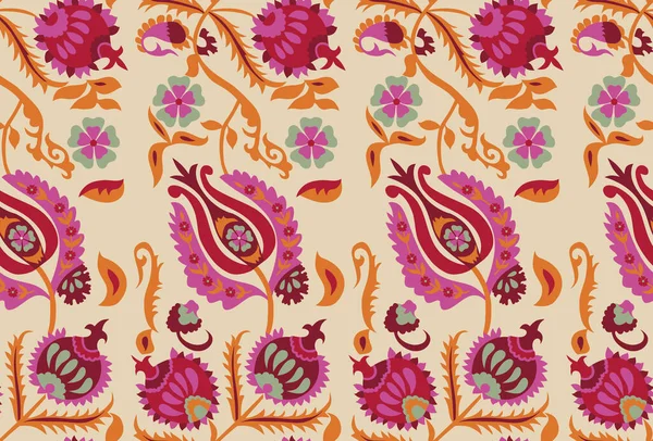 Nahtlose Traditionelle Indische Paisley Muster Auf Dem Hintergrund Set Aus — Stockfoto