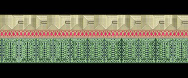 Etnik çizgiler kusursuz desen. Kabile geometrik arka planı, boho motifi, desenli süs çizimi. Tekstil baskısı