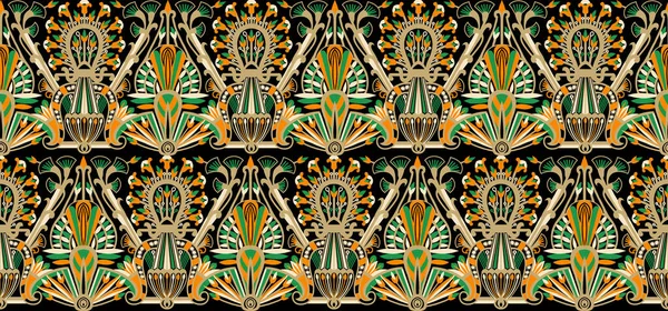 Ethnic Print Fabric Pattern Геометричний Безшоломний Орнамент Кераміки Шпалер Текстилю — стокове фото