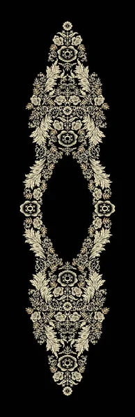 Textilní Digitální Design Koberec Motiv Luxusní Vzor Dekor Hranice Ikat — Stock fotografie