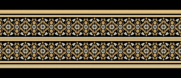 Traditional Geometric Ornament Ethnic Style Border Design Handmade Artwork Pattern — Stockfoto