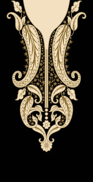 ペイズリー フローラル オリエンタル エスニック パターン シームレス オーナメント インドのファブリックパターンの装飾的なモチーフ — ストック写真