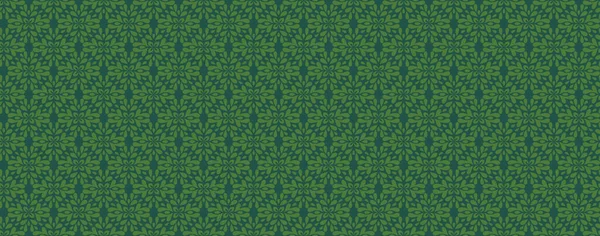 ダマスクシームレスパターン 古典的なヴィンテージのダマスクの装飾 および包装のためのロイヤルビクトリア朝の幾何学的なシームレスなパターン 花のバロック様式 緑の背景 — ストック写真