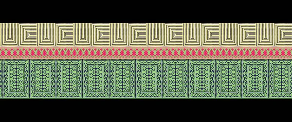 民族の縞のシームレスパターン 部族の幾何学的背景 Bohoモチーフ テクスチャ装飾イラスト Print — ストック写真