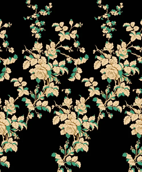 Padrão Floral Patchwork Com Paisley Motivos Flores Indianas Padrão Estilo — Fotografia de Stock
