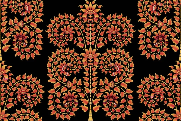 Traditional Motifs Dusty Color Tones Paisley Seamless Pattern Textile Prints — Photo