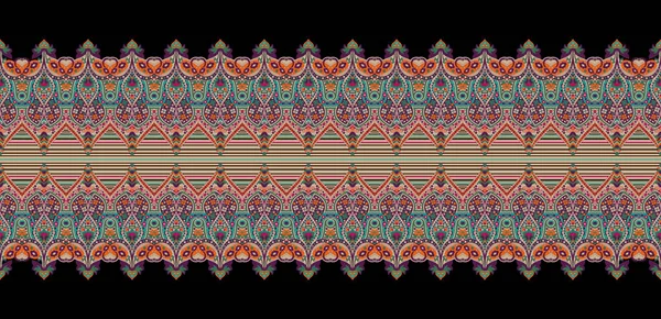 Традиційні Етнічні Геометричні Форми Бордюр Кухоль Мистецтво Бароко Багатоквітковий Безшовний — стокове фото