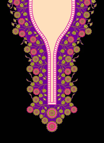Textile Digital Design Motif Pattern Decor Border Mughal Paisley Abstract — Stock fotografie